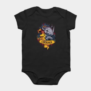 Digimon of Courage Agumon - WarGreymon Tattoo Baby Bodysuit